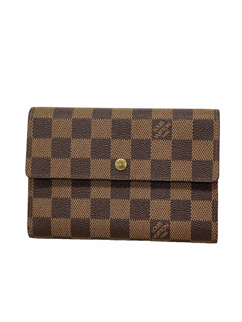 Louis Vuitton Trifold Wallet Damier Porte Tresor Etui Papiers Ebene